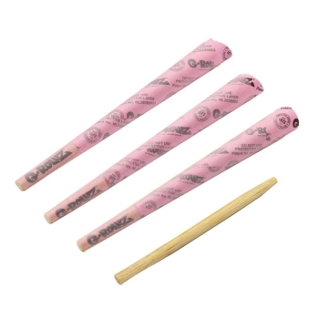 G-ROLLZ Banksy's Graffiti - Lightly Dyed Pink King Size Cones 3Pack